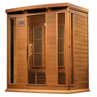 Indoor Infrared Sauna Built for Home Wellness, 4 Person Cedar, FAR Infrared Technology, Bluetooth Compatible