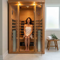 Infrared Saunas 4 - Person Indoor Bluetooth Compatible FAR Infrared Sauna in Cedar — Lifestyle