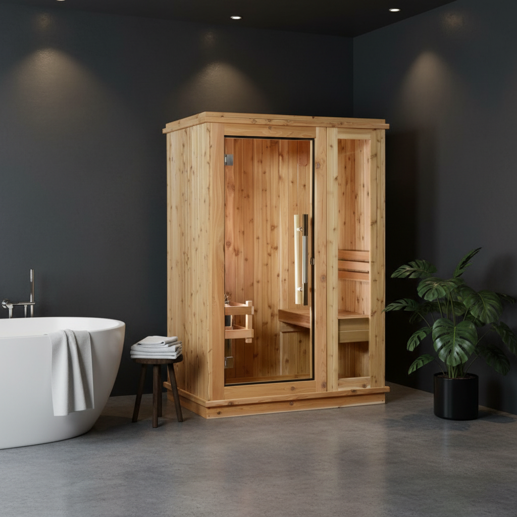 Logan 1 - Person Traditional Steam Sauna in Cedar