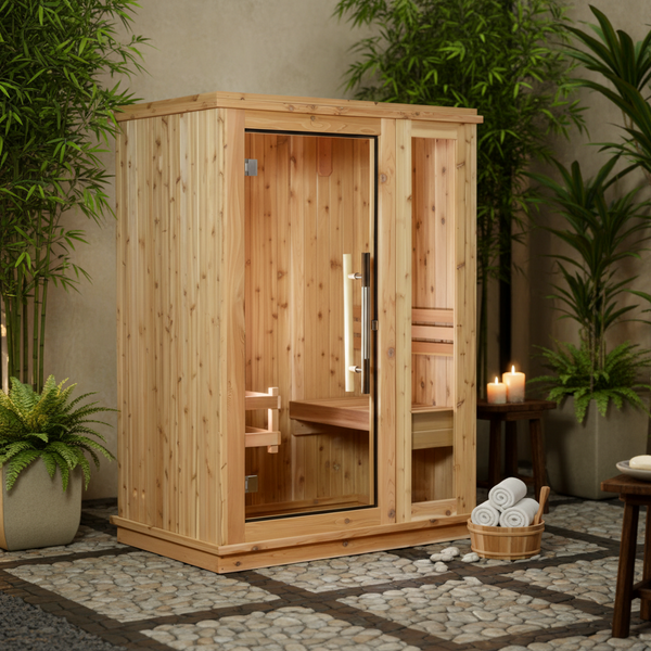 Logan 1 - Person Traditional Steam Sauna in Cedar