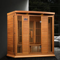 Indoor Infrared Sauna Built for Home Wellness, 4 Person Cedar, FAR Infrared Technology, Bluetooth Compatible