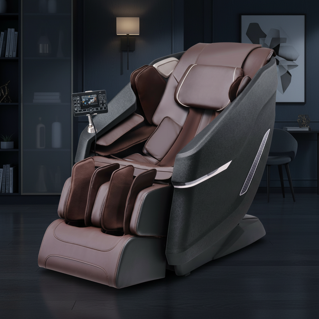 Full Body Massage Chair Zero Gravity 3D Shiatsu Recliner Sl-Track Heat, AI Voice